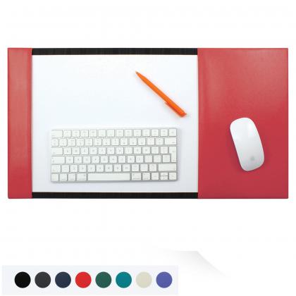 E Leather A3 Desk Pad Blotter with Integral Mouse Mat