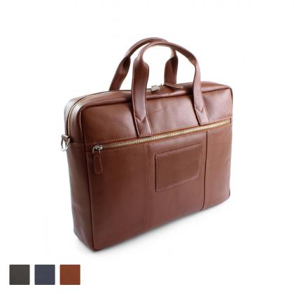 Sandringham Nappa Leather Commuter Bag  in Colours