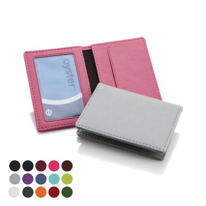 Deluxe Oyster Travel Card Case in Belluno, a vegan coloured leatherette with a subtle grain.