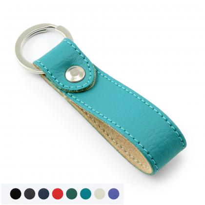 Recycled ELeather Rectangular Key Fob, made in the UK in a choice of 8 colours.