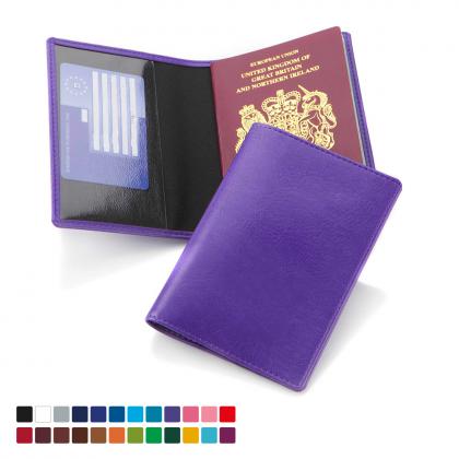 Passport Wallet in Belluno, a vegan coloured leatherette with a subtle grain.