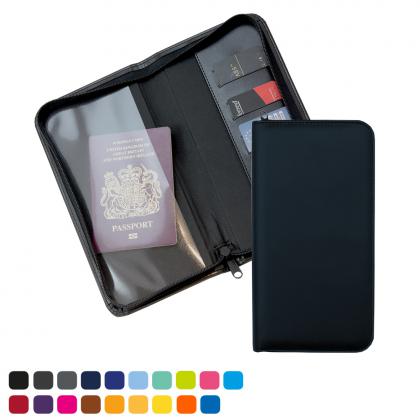 Zipped Travel Wallet in Soft Touch Vegan Torino PU.