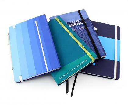 Designer A5 Casebound Notebook with Elastic Strap