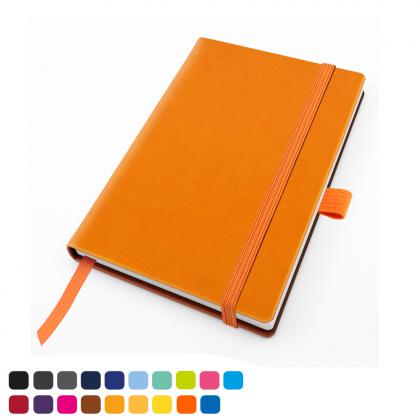 Torino Vegan Soft Touch Pocket Casebound Notebook with Elastic Strap & Pen Loop