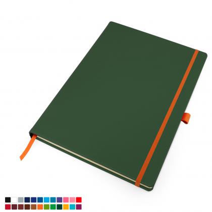Deluxe Mix & Match A4 Recycled Como Casebound Notebook with 5 cover colours & thousands of colour combinations.