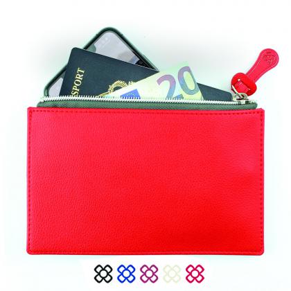 Small Zipped Pouch in recycled Como.