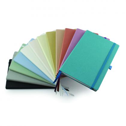Cafeco Recycled A5 Casebound Notebook with Elastic Strap & Pen Loop