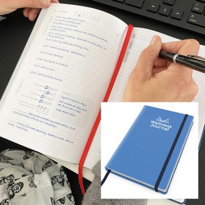 Torino Vegan soft Touch Casebound Notebook with Elastic Strap
