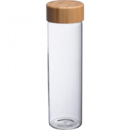 Glass bottle with bamboo lid Santa Cruz