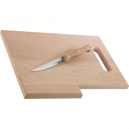 Wooden board with knife Lizzano