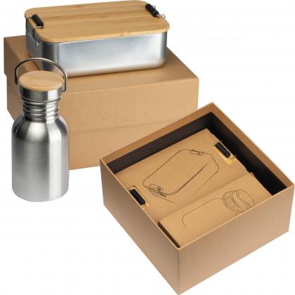 Gift set with drinking bottle and lunch box Québec
