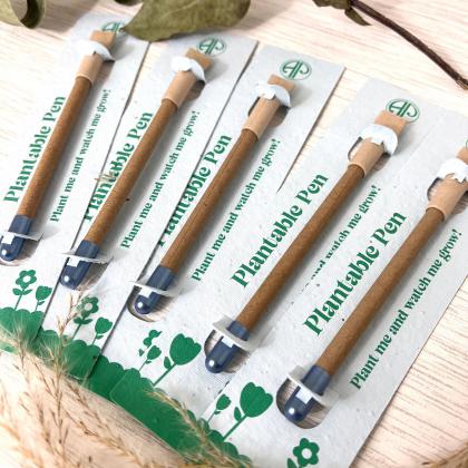 Plantable Pens With Plantable Seed Paper Backing Card