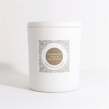 30cl Soy Wax Candle with Wooden Lid & Matt Glass Jar