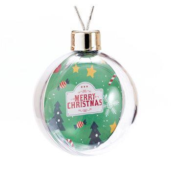 Large Shatter Resistant Clear Plastic Bauble With solid Colour Back