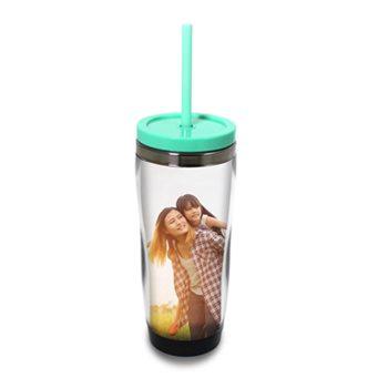 Travel Mug with extra lid and straw