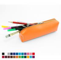 Pencil or Cosmetics Case in Belluno, a vegan coloured leatherette with a subtle grain.
