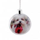 Disc Shaped Clear Plastic Bauble