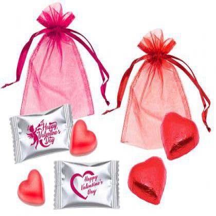 ORGANZA GIFT BAGS WITH CHOCOLATES OR SWEETS, ECO-friendly
