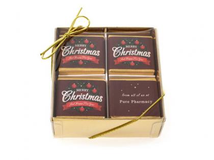 CHRISTMAS 20 NEAPOLITAN CHOCOLATE GIFT BOXES WITH BOW