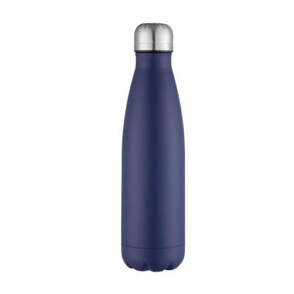Oasis navy blue powder coated stainless steel, thermal insulated bottle - 500ml