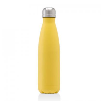 Oasis yellow powder coated stainless steel, thermal insulated bottle - 500ml