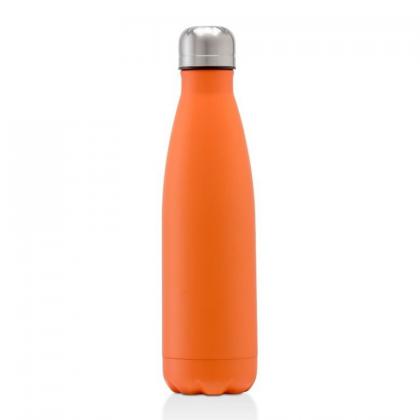 Oasis orange powder coated stainless steel, thermal insulated bottle - 500ml