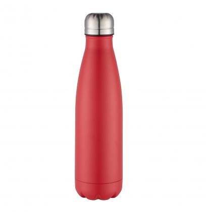 Oasis red powder coated recycled stainless steel, thermal insulated bottle - 500ml
