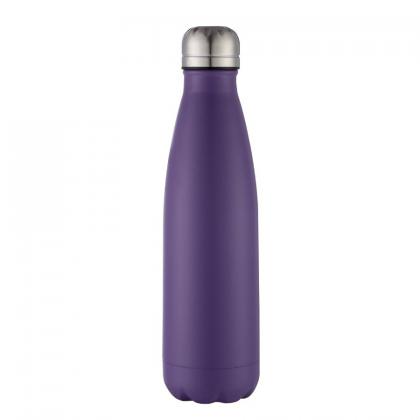 Oasis aubergine powder coated stainless steel, thermal insulated bottle - 500ml