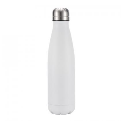 Oasis white powder coated stainless steel, thermal insulated bottle - 500ml