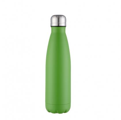 Oasis recycled green powder coated stainless steel, thermal insulated bottle - 500ml