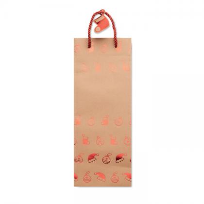 Wine paper bag with pattern
