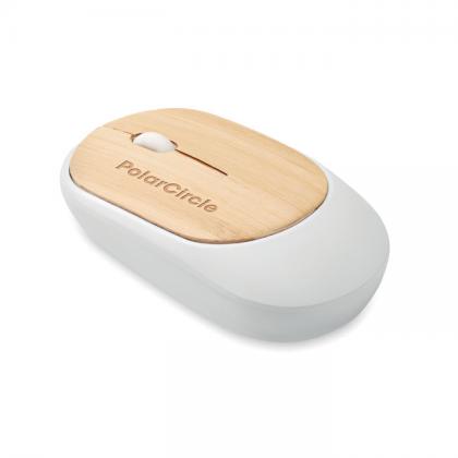 Wireless mouse in bamboo
