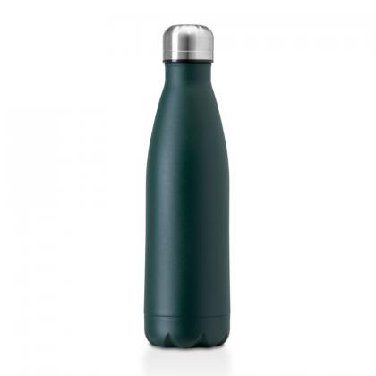 Oasis recycled dark green powder coated stainless steel insulated thermal bottle - 500ml