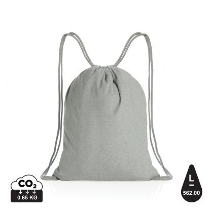 Impact AWARE™ Recycled cotton drawstring backpack 145g