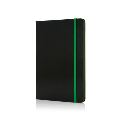 Deluxe hardcover A5 notebook with coloured side