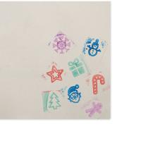 8 wooden Christmas stamps set