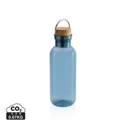 GRS RPET bottle with bamboo lid and handle