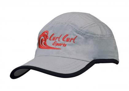 Microfibre Sports CAP with Trim on Edge of Crown and Peak