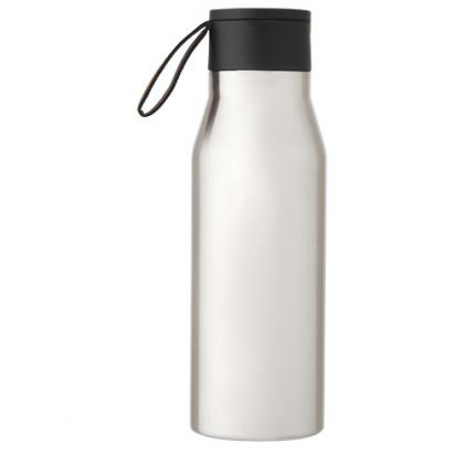 Ljungan 500 ml copper vacuum insulated stainless steel bottle with PU leather strap and lid