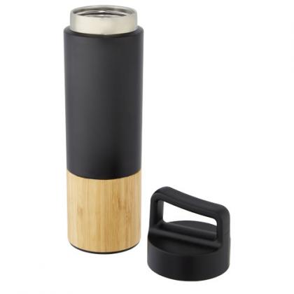 Torne 540 ml copper vacuum insulated stainless steel bottle with bamboo outer wall