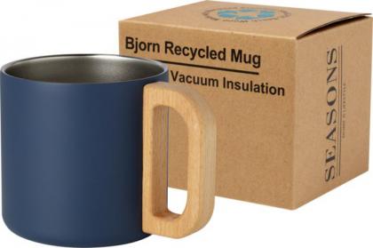 Bjorn 360 ml RCS certified recycled stainless steel mug with copper vacuum insulation