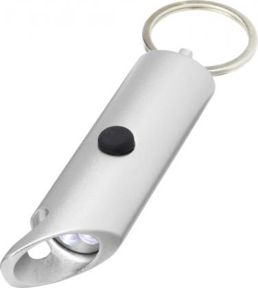 Flare RCS recycled aluminium IPX LED light and bottle opener with keychain