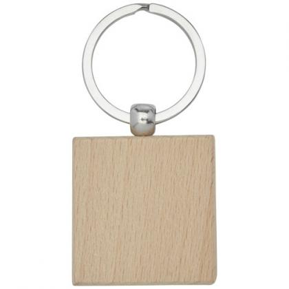 Gioia beech wood squared keychain