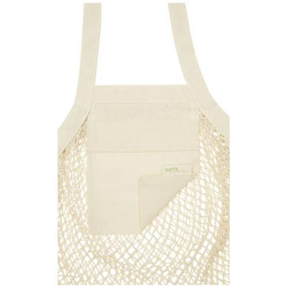 Pune 100 g/m² GOTS organic mesh cotton tote bag 6L