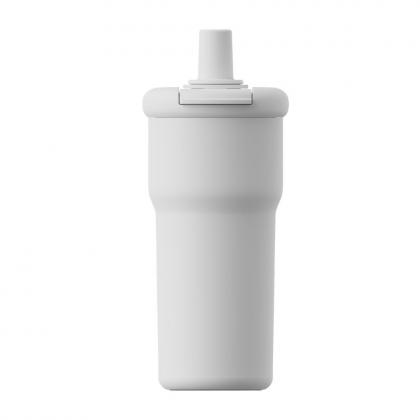 Roca recycled stainless steel insulated cup with integrated straw - 600ml