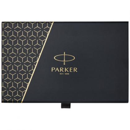 Parker IM achromatic ballpoint and rollerball pen set with gift box