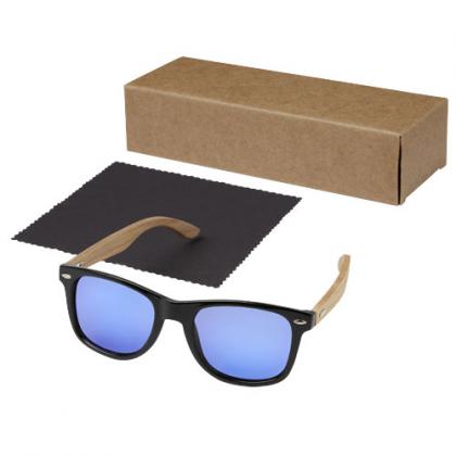 Hiru rPET/wood mirrored polarized sunglasses in gift box