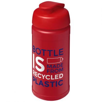 Baseline 500 ml recycled sport bottle with flip lid