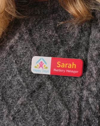 Always Recycled Essential Name Badge - Slim Rectangle - Safety Pin