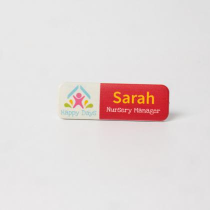 Always Recycled Essential Name Badge - Slim Rectangle - Safety Pin
